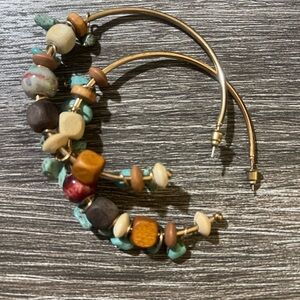 Bohemian Beaded Hoop Earrings